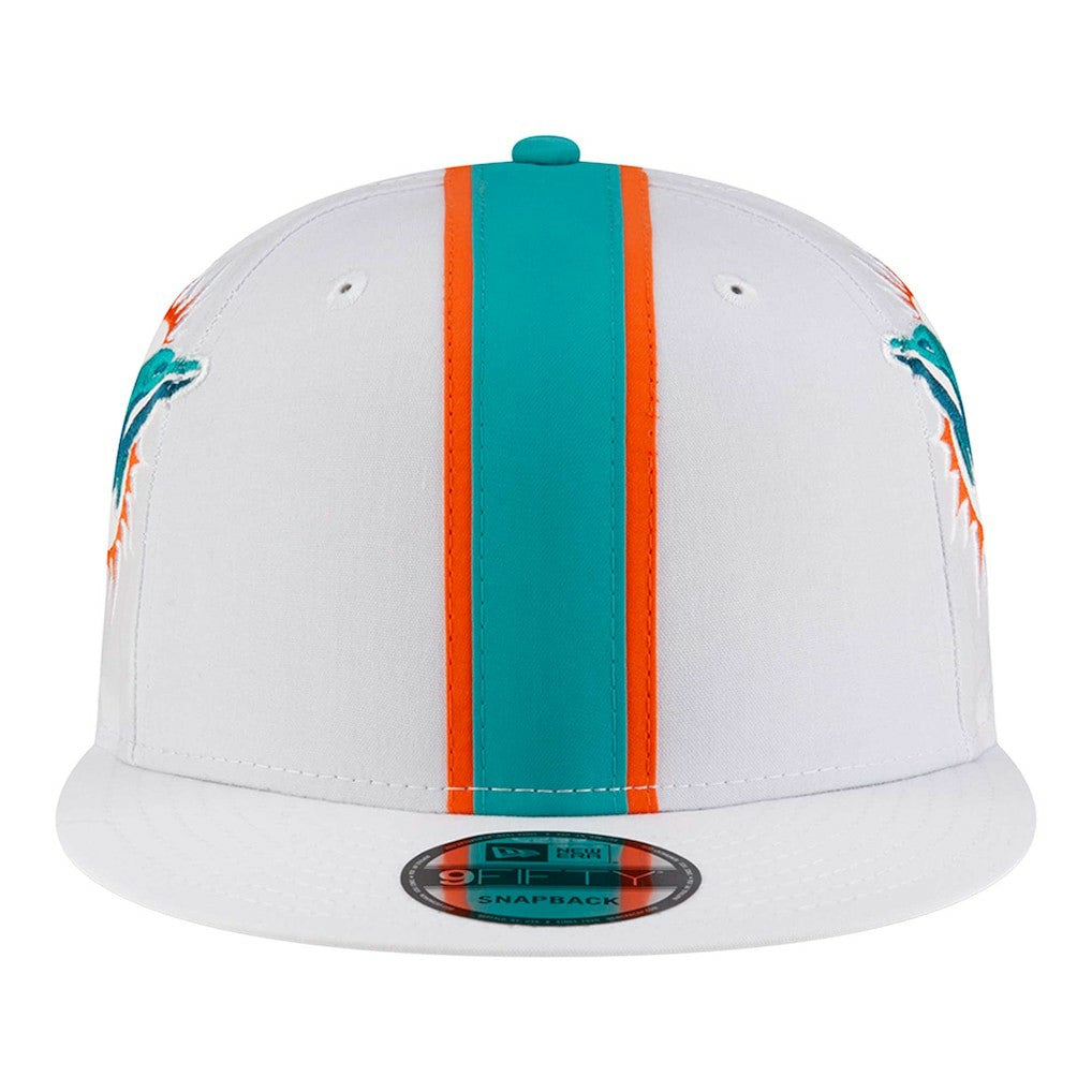 Miami Dolphins New Era Helmet 9FIFTY Snapback Hat - White Hats