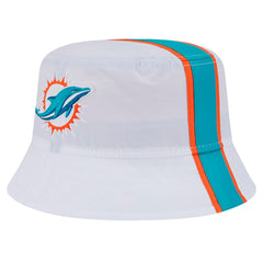 Miami Dolphins New Era Helmet Bucket Hat - White Hats