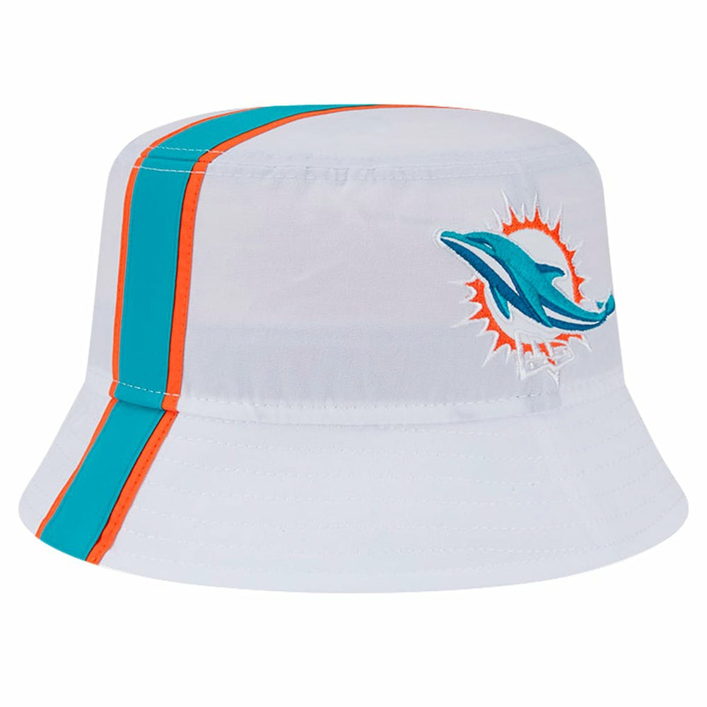 Miami Dolphins New Era Helmet Bucket Hat - White Hats