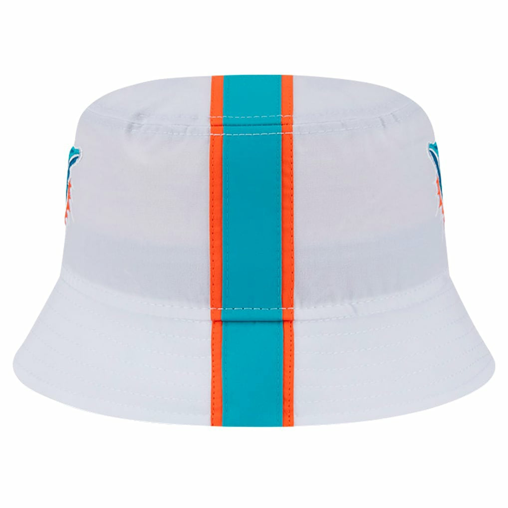 Miami Dolphins New Era Helmet Bucket Hat - White Hats