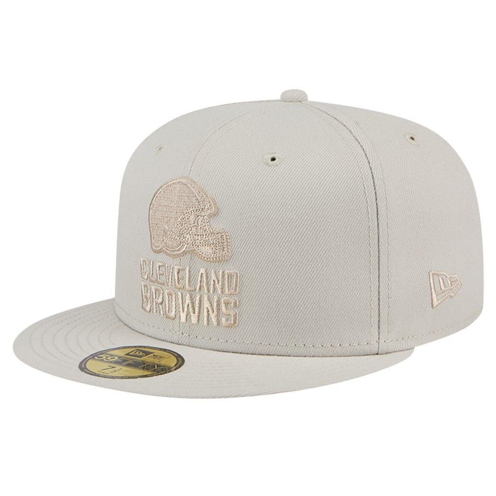 Cleveland Browns New Era Color Pack 59FIFTY Fitted Hat - Stone Hats