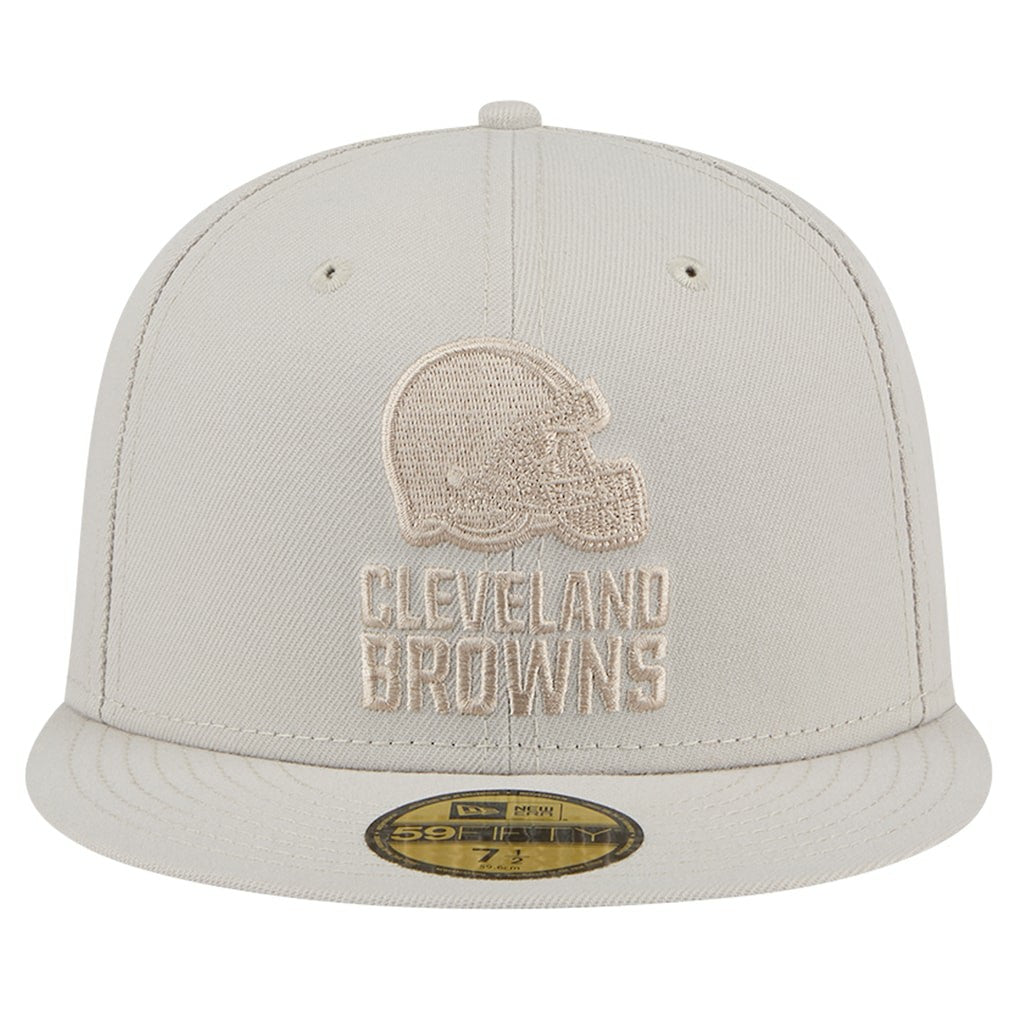 Cleveland Browns New Era Color Pack 59FIFTY Fitted Hat - Stone Hats