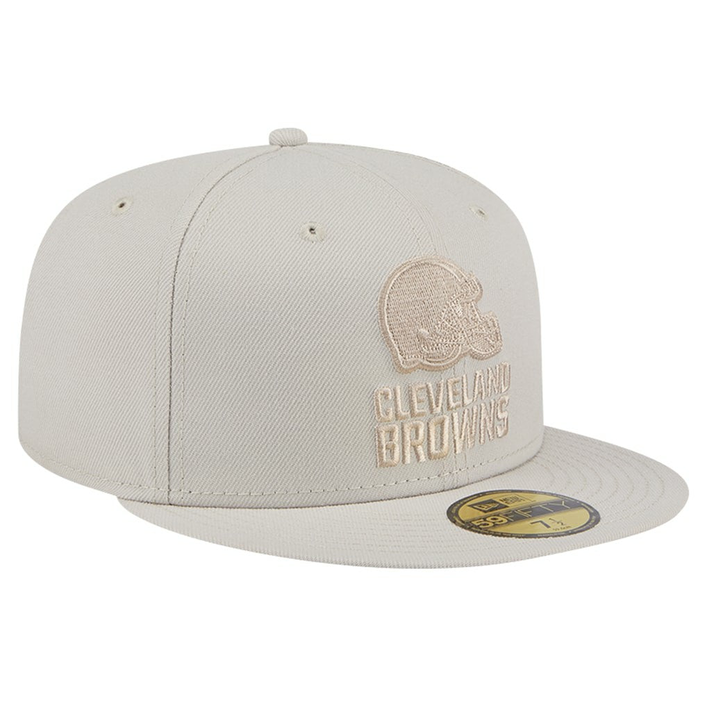 Cleveland Browns New Era Color Pack 59FIFTY Fitted Hat - Stone Hats