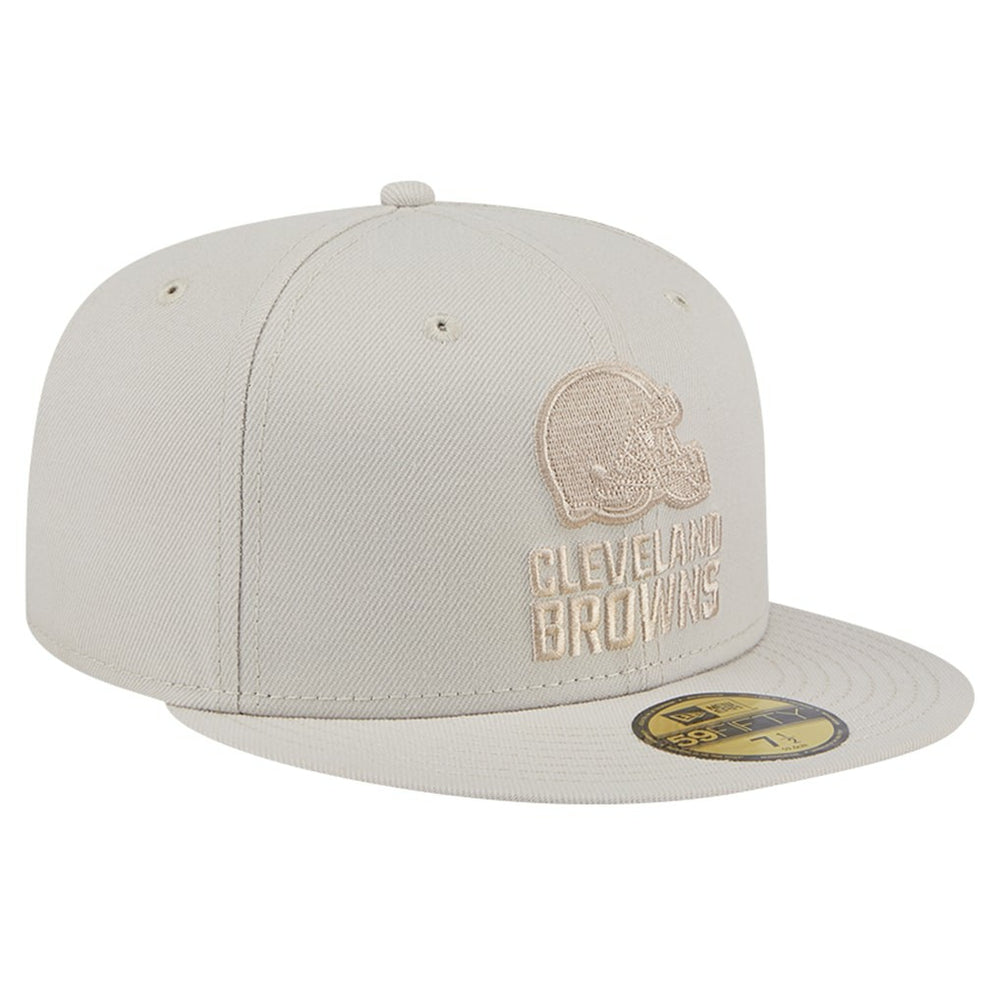Cleveland Browns New Era Color Pack 59FIFTY Fitted Hat - Stone Hats