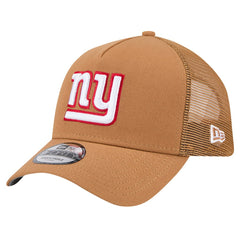 New York Giants New Era Color Pack A-Frame Trucker 9FORTY Adjustable Hat - Brown Hats