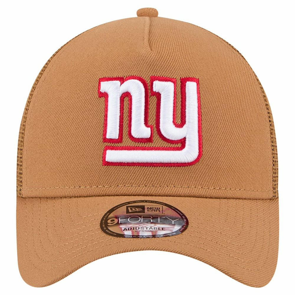 New York Giants New Era Color Pack A-Frame Trucker 9FORTY Adjustable Hat - Brown Hats