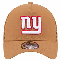 New York Giants New Era Color Pack A-Frame Trucker 9FORTY Adjustable Hat - Brown Hats