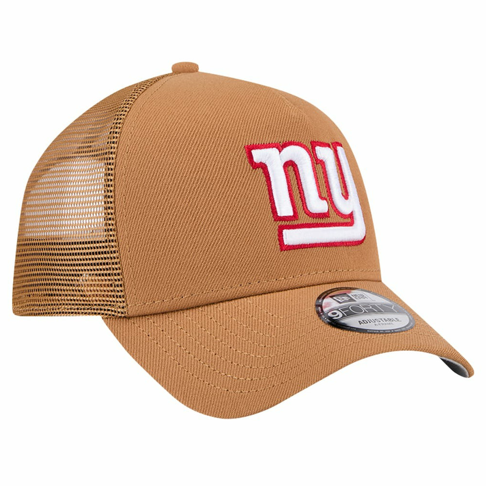 New York Giants New Era Color Pack A-Frame Trucker 9FORTY Adjustable Hat - Brown Hats
