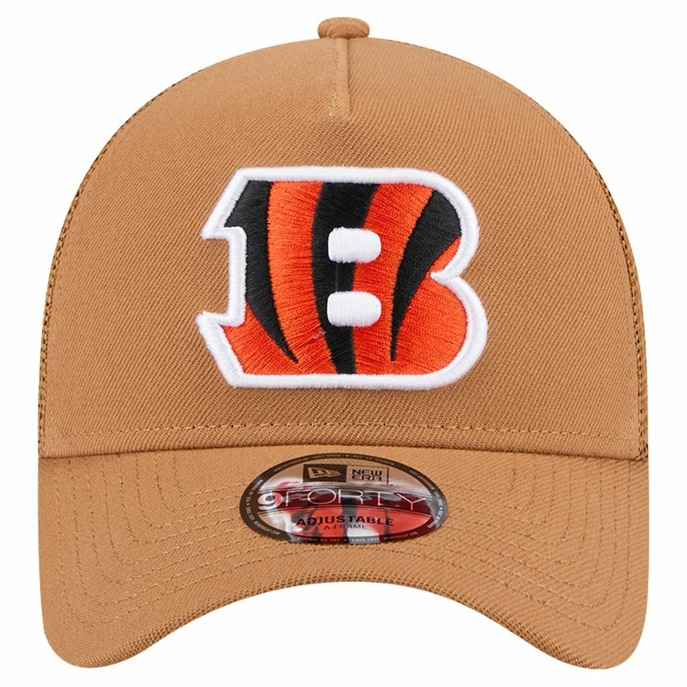 Cincinnati Bengals New Era Color Pack A-Frame Trucker 9FORTY Adjustable Hat - Brown Hats