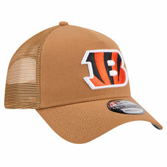 Cincinnati Bengals New Era Color Pack A-Frame Trucker 9FORTY Adjustable Hat - Brown Hats