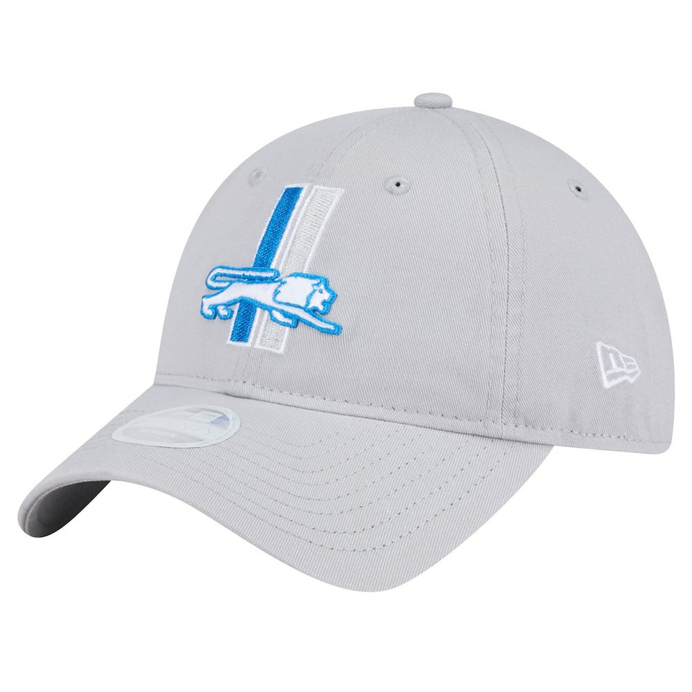 Detroit Lions New Era Women's Throwback Main Core Classic 2.0 9TWENTY Adjustable Hat - Silver Hats