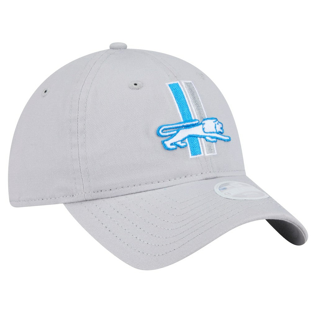 Detroit Lions New Era Women's Throwback Main Core Classic 2.0 9TWENTY Adjustable Hat - Silver Hats
