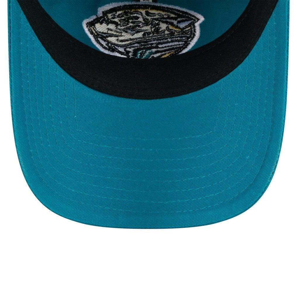 Jacksonville Jaguars New Era Women's Throwback Main Core Classic 2.0 9TWENTY Adjustable Hat - Teal Hats