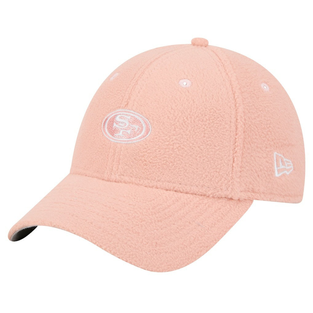 San Francisco 49ers New Era Women's Cozy Sherpa 9FORTY Adjustable Hat - Light Pink Hats