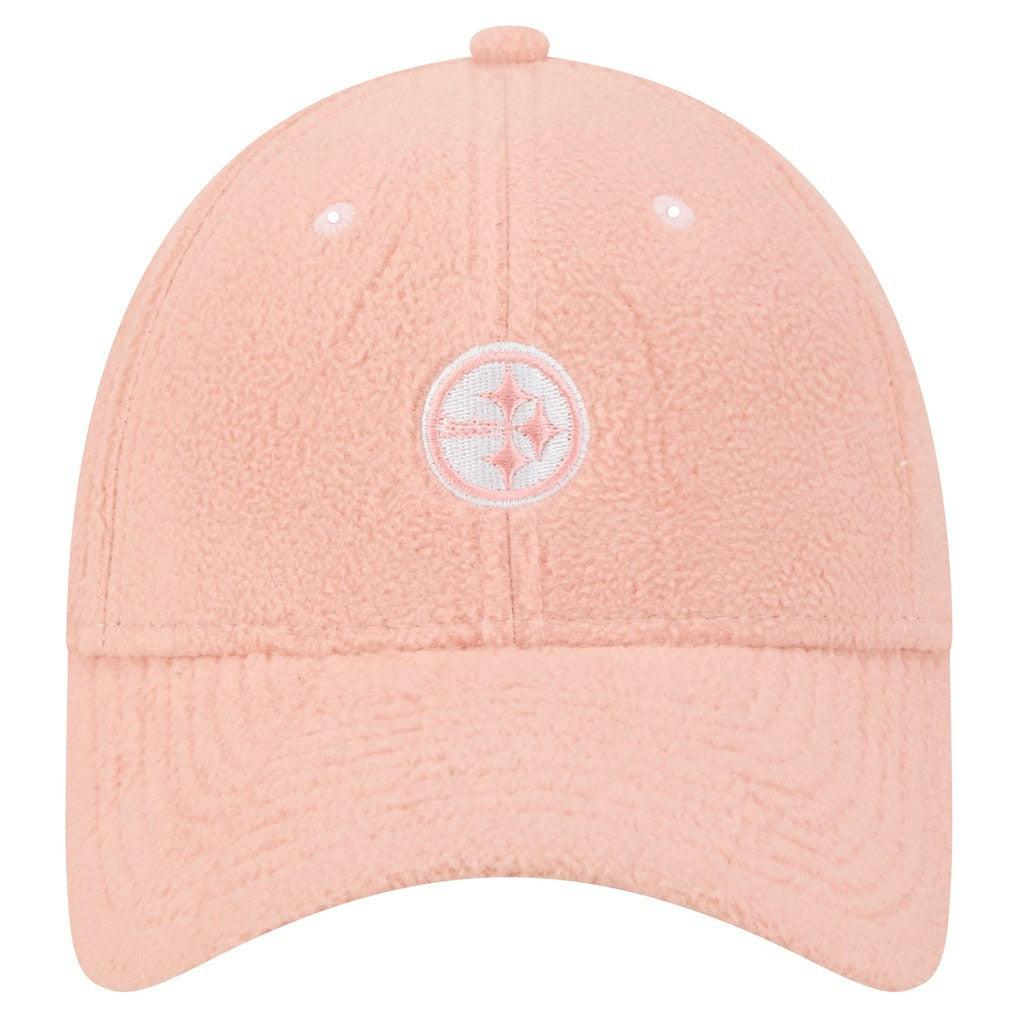 Pittsburgh Steelers New Era Women's Cozy Sherpa 9FORTY Adjustable Hat - Light Pink Hats