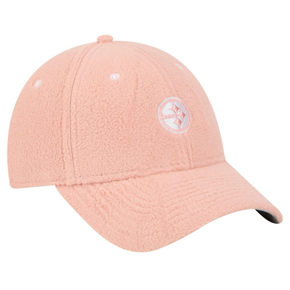 Pittsburgh Steelers New Era Women's Cozy Sherpa 9FORTY Adjustable Hat - Light Pink Hats