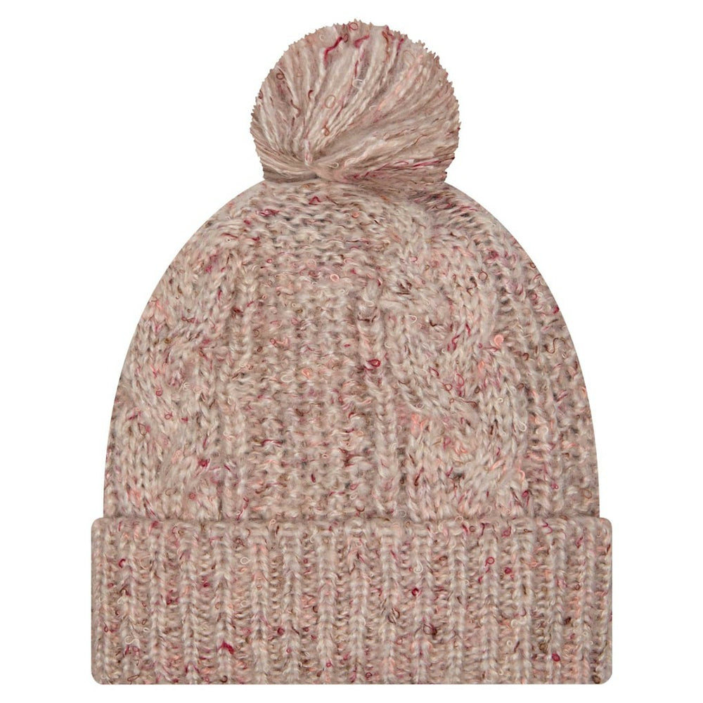 Miami Dolphins New Era Women's Trendy Tone Cuffed Knit Hat with Pom - Stone Hats