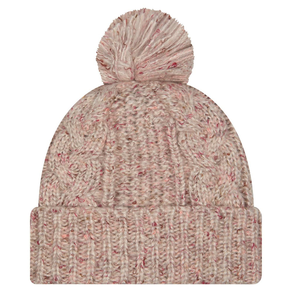 New York Jets New Era Women's Trendy Tone Cuffed Knit Hat with Pom - Stone Hats
