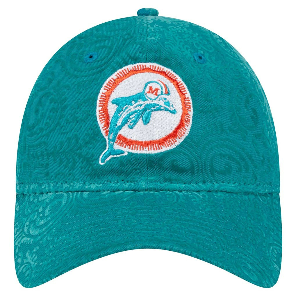 Miami Dolphins New Era Women's Throwback Flair 9TWENTY Adjustable Hat - Aqua Hats