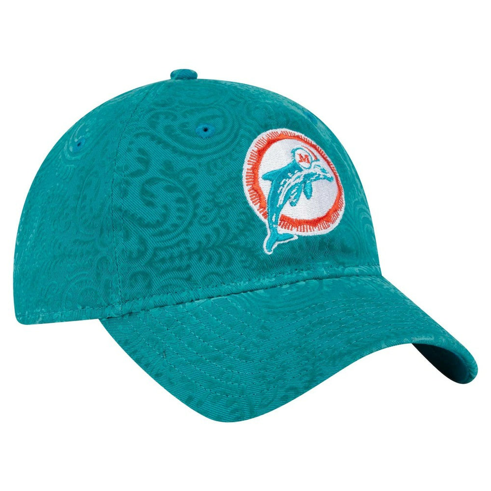 Miami Dolphins New Era Women's Throwback Flair 9TWENTY Adjustable Hat - Aqua Hats
