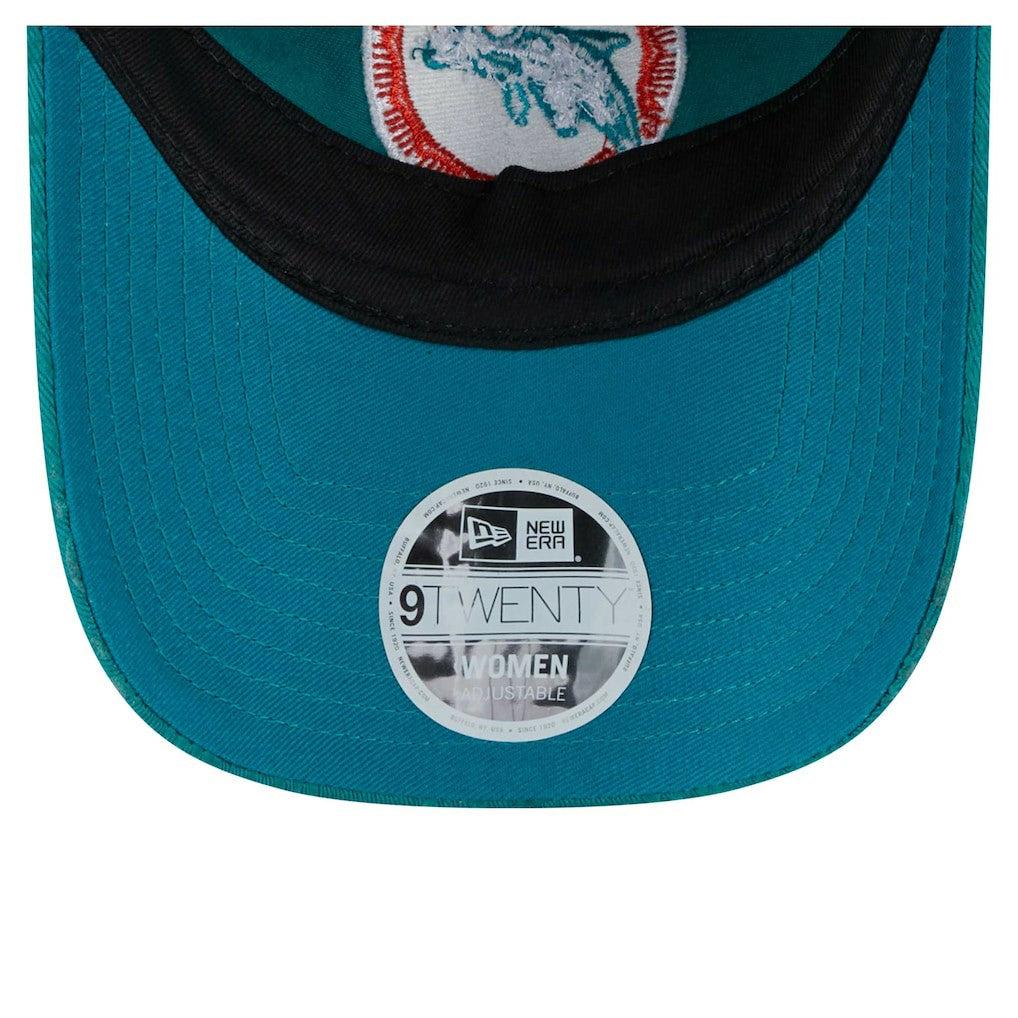 Miami Dolphins New Era Women's Throwback Flair 9TWENTY Adjustable Hat - Aqua Hats