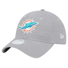 Miami Dolphins New Era Women's Main 9TWENTY Adjustable Hat - Gray Hats