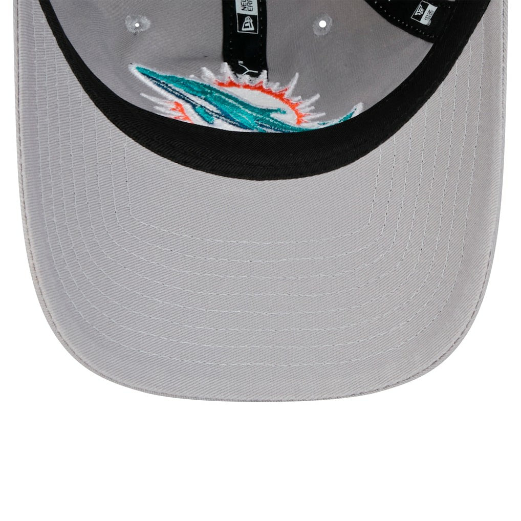 Miami Dolphins New Era Women's Main 9TWENTY Adjustable Hat - Gray Hats