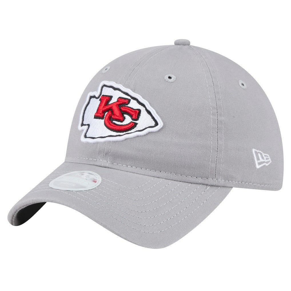Kansas City Chiefs New Era Women's Main 9TWENTY Adjustable Hat - Gray Hats