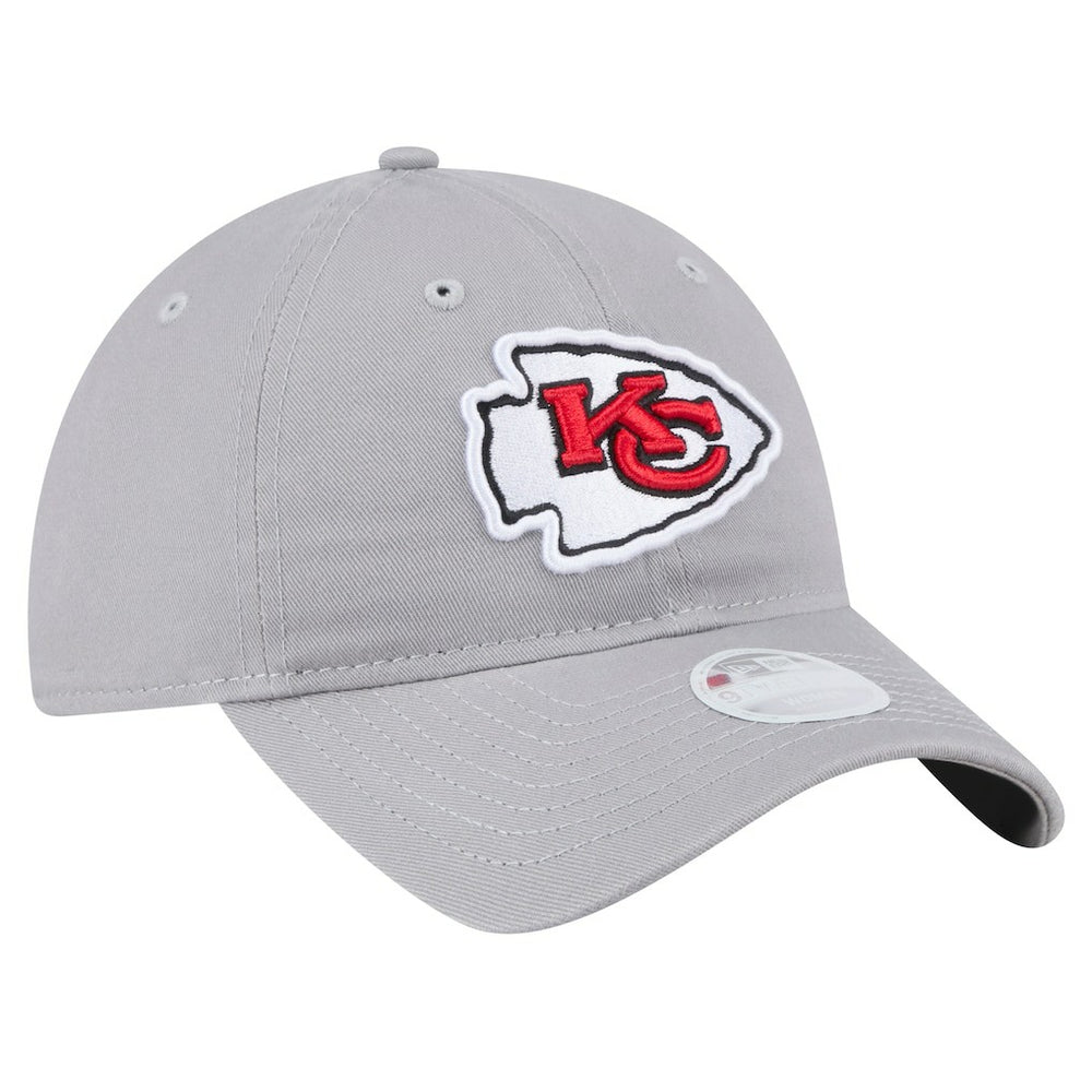 Kansas City Chiefs New Era Women's Main 9TWENTY Adjustable Hat - Gray Hats