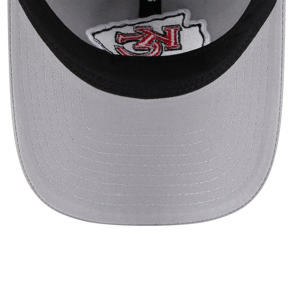 Kansas City Chiefs New Era Women's Main 9TWENTY Adjustable Hat - Gray Hats