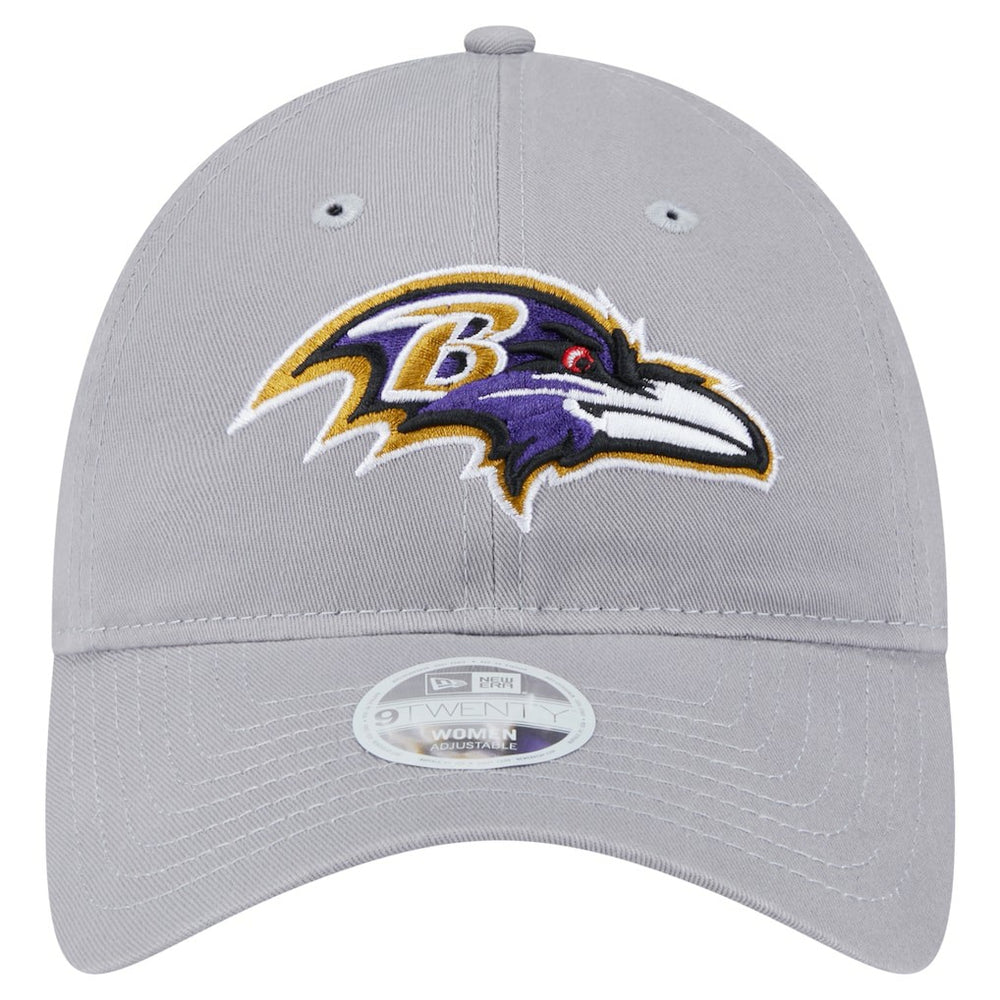 Baltimore Ravens New Era Women's Main 9TWENTY Adjustable Hat - Gray Hats