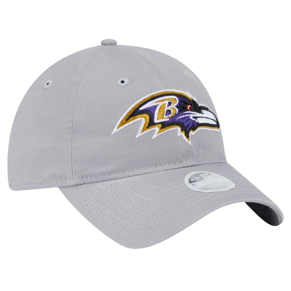 Baltimore Ravens New Era Women's Main 9TWENTY Adjustable Hat - Gray Hats