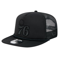 Philadelphia 76ers Tone Foam Meshback Golfer Snapback Hat Black - New Era