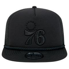 Philadelphia 76ers Tone Foam Meshback Golfer Snapback Hat Black - New Era