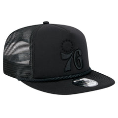 Philadelphia 76ers Tone Foam Meshback Golfer Snapback Hat Black - New Era