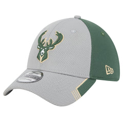 Milwaukee Bucks Active Trim 39THIRTY Flex Hat Gray/Hunter Green - New Era