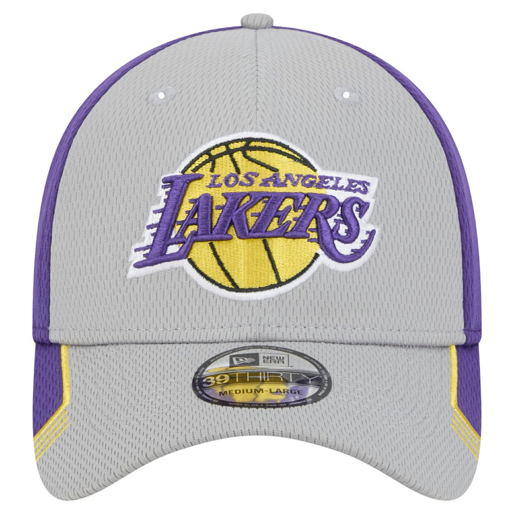 Los Angeles Lakers Active Trim 39THIRTY Flex Hat Gray/Purple - New Era