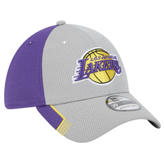 Los Angeles Lakers Active Trim 39THIRTY Flex Hat Gray/Purple - New Era