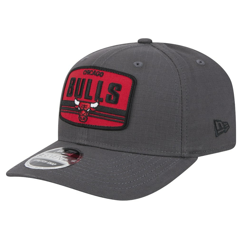 Chicago Bulls Team Elevated Patch 9SEVENTY Adjustable Hat Graphite - New Era