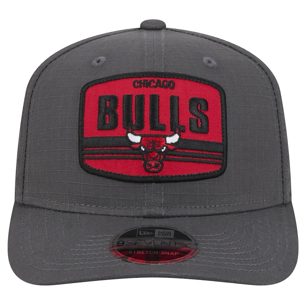 Chicago Bulls Team Elevated Patch 9SEVENTY Adjustable Hat Graphite - New Era
