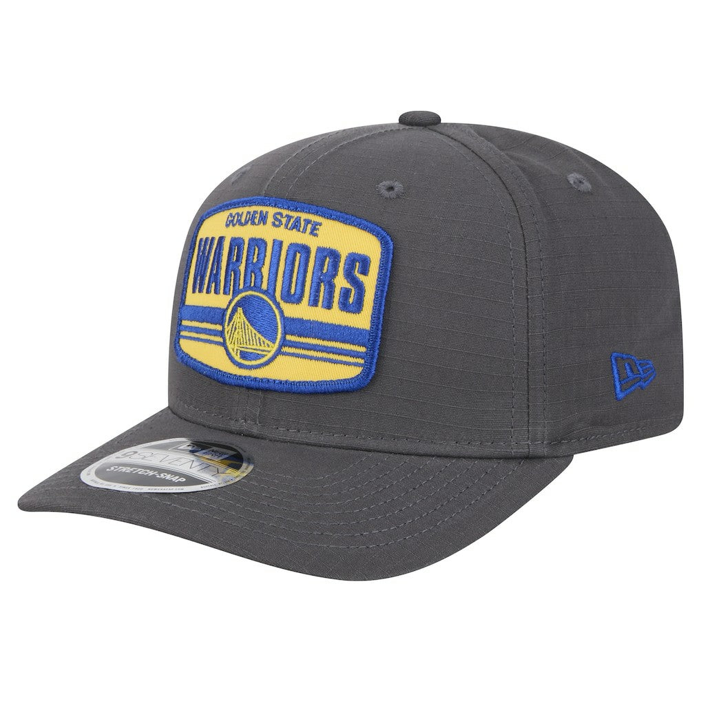 Golden State Warriors Team Elevated Patch 9SEVENTY Adjustable Hat Graphite - New Era