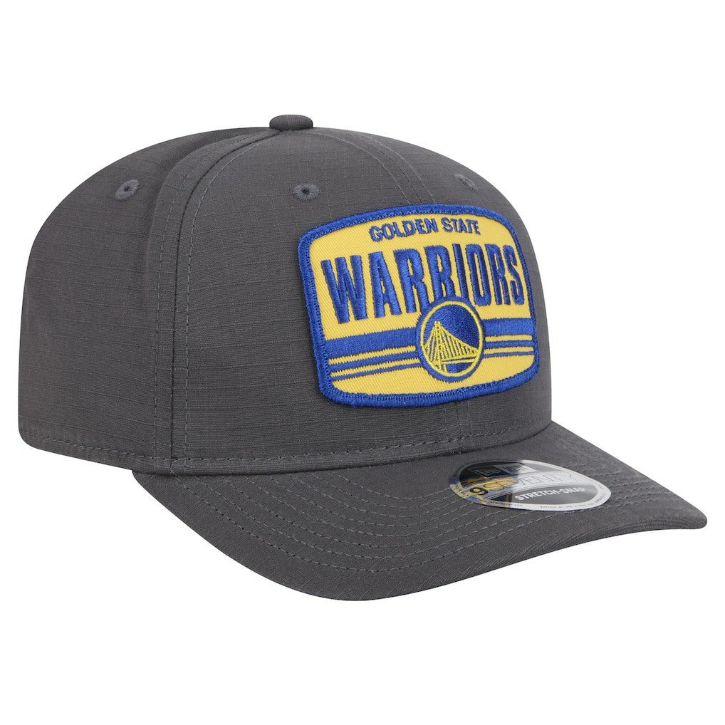 Golden State Warriors Team Elevated Patch 9SEVENTY Adjustable Hat Graphite - New Era