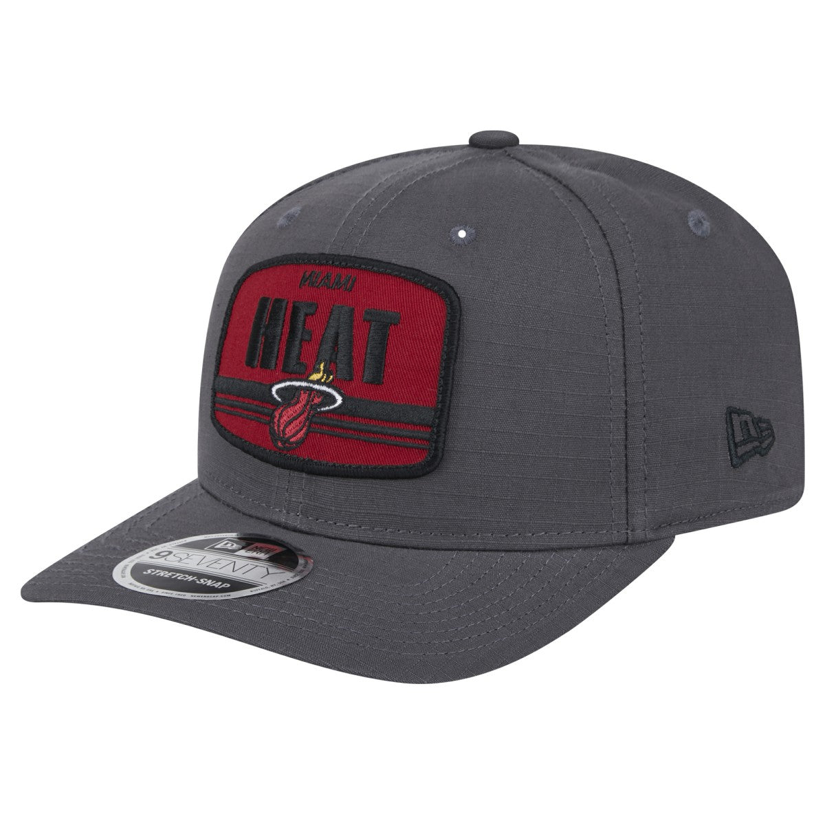 Miami Heat Team Elevated Patch 9SEVENTY Adjustable Hat Graphite - New Era