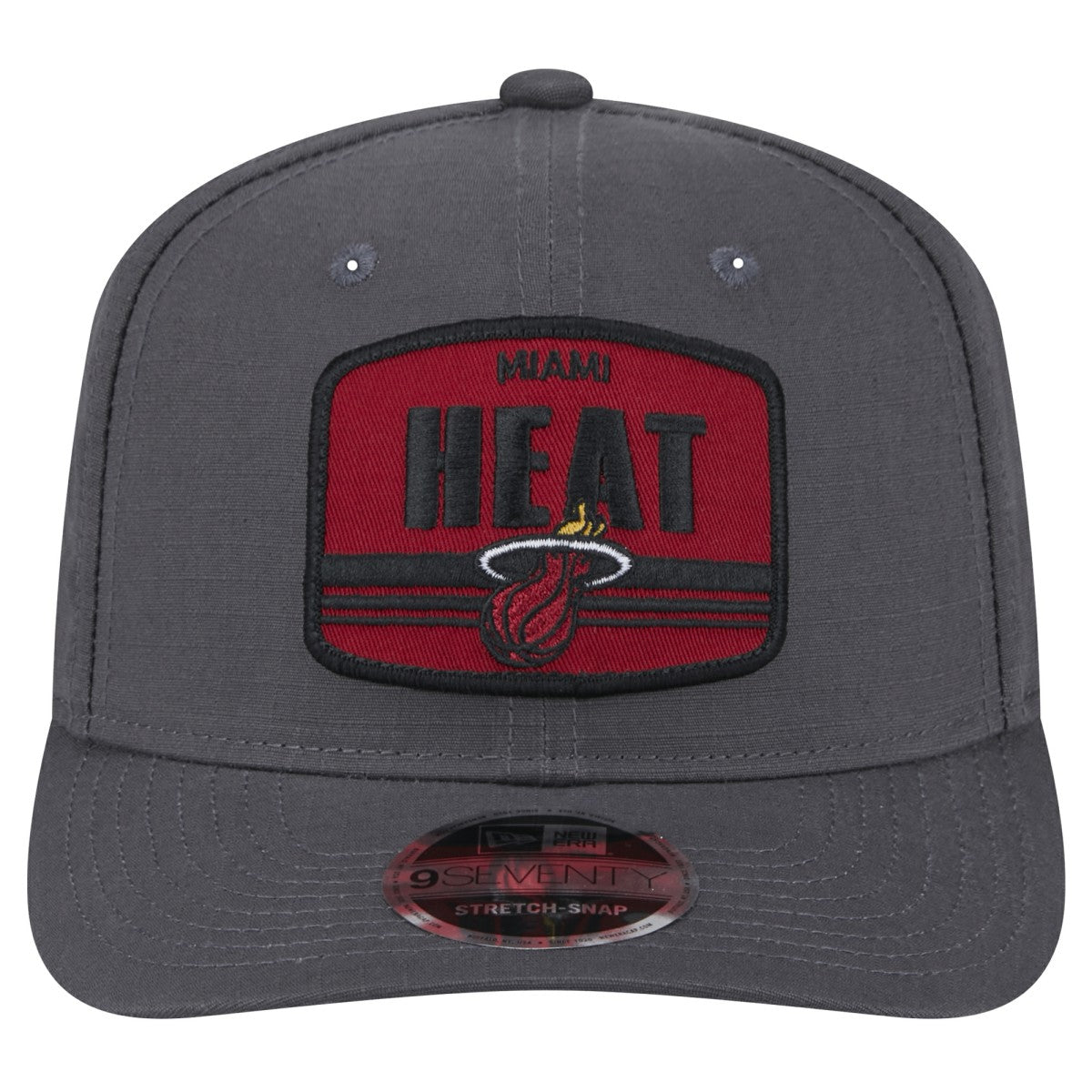 Miami Heat Team Elevated Patch 9SEVENTY Adjustable Hat Graphite - New Era