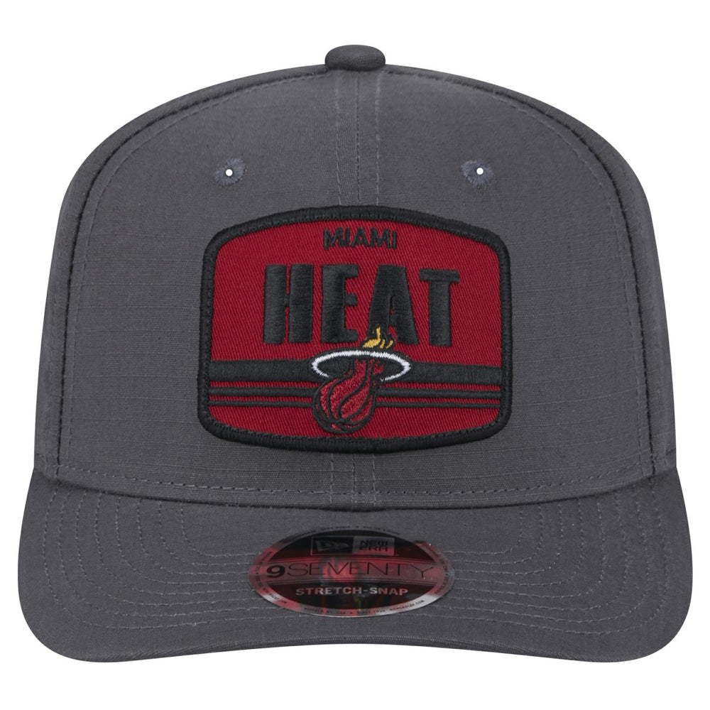 Miami Heat Team Elevated Patch 9SEVENTY Adjustable Hat Graphite - New Era