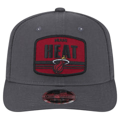 Miami Heat Team Elevated Patch 9SEVENTY Adjustable Hat Graphite - New Era