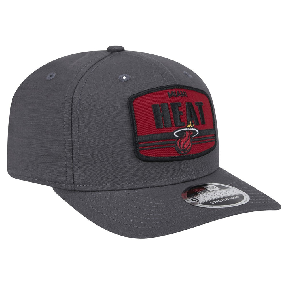 Miami Heat Team Elevated Patch 9SEVENTY Adjustable Hat Graphite - New Era