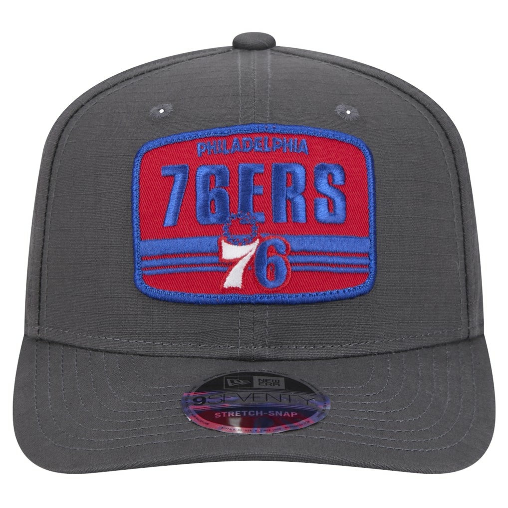 Philadelphia 76ers Team Elevated Patch 9SEVENTY Adjustable Hat Graphite - New Era