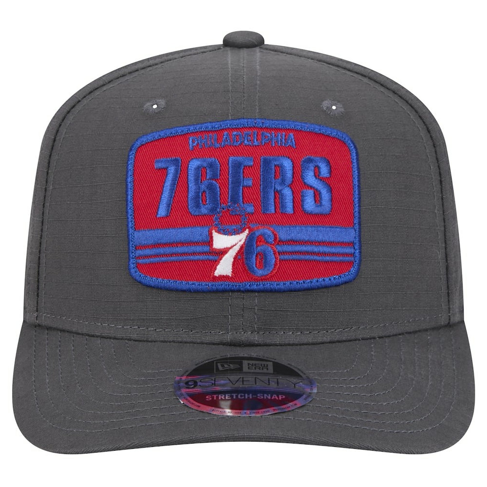 Philadelphia 76ers Team Elevated Patch 9SEVENTY Adjustable Hat Graphite - New Era