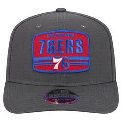 Philadelphia 76ers Team Elevated Patch 9SEVENTY Adjustable Hat Graphite - New Era